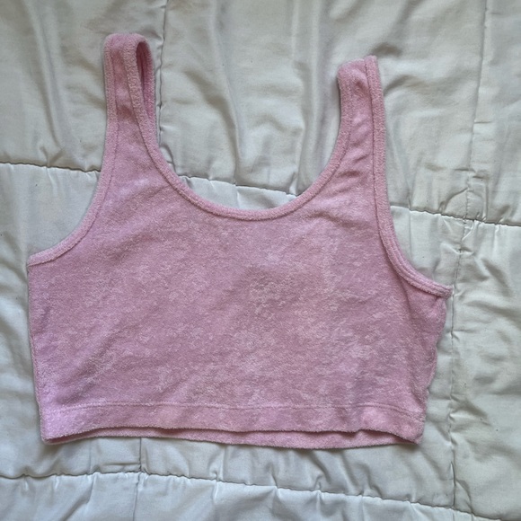 H&M Light Pink Crop Tank Top - Picture 1 of 2